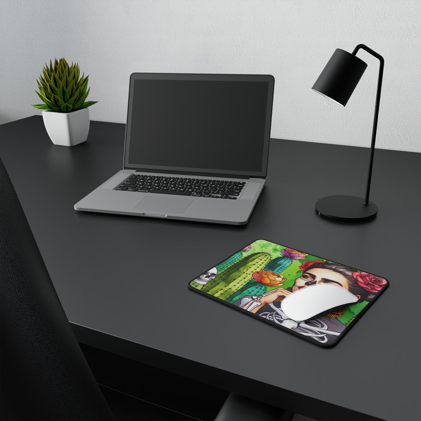 Frida con Nopal - Non-Slip Gaming Mouse Pad