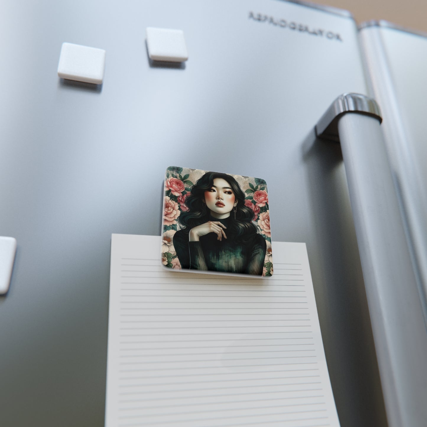 Lily - Porcelain Magnet, Square