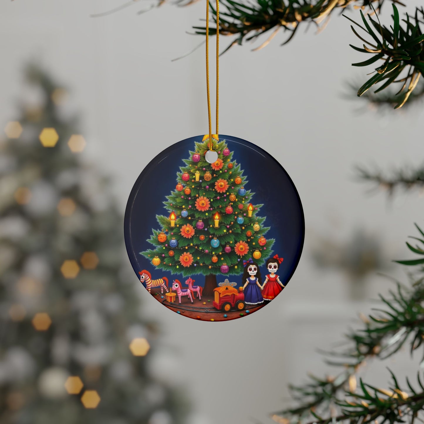 Navidad #3 - Ceramic Ornaments, 2-Side Print, (1pc, 3pcs)