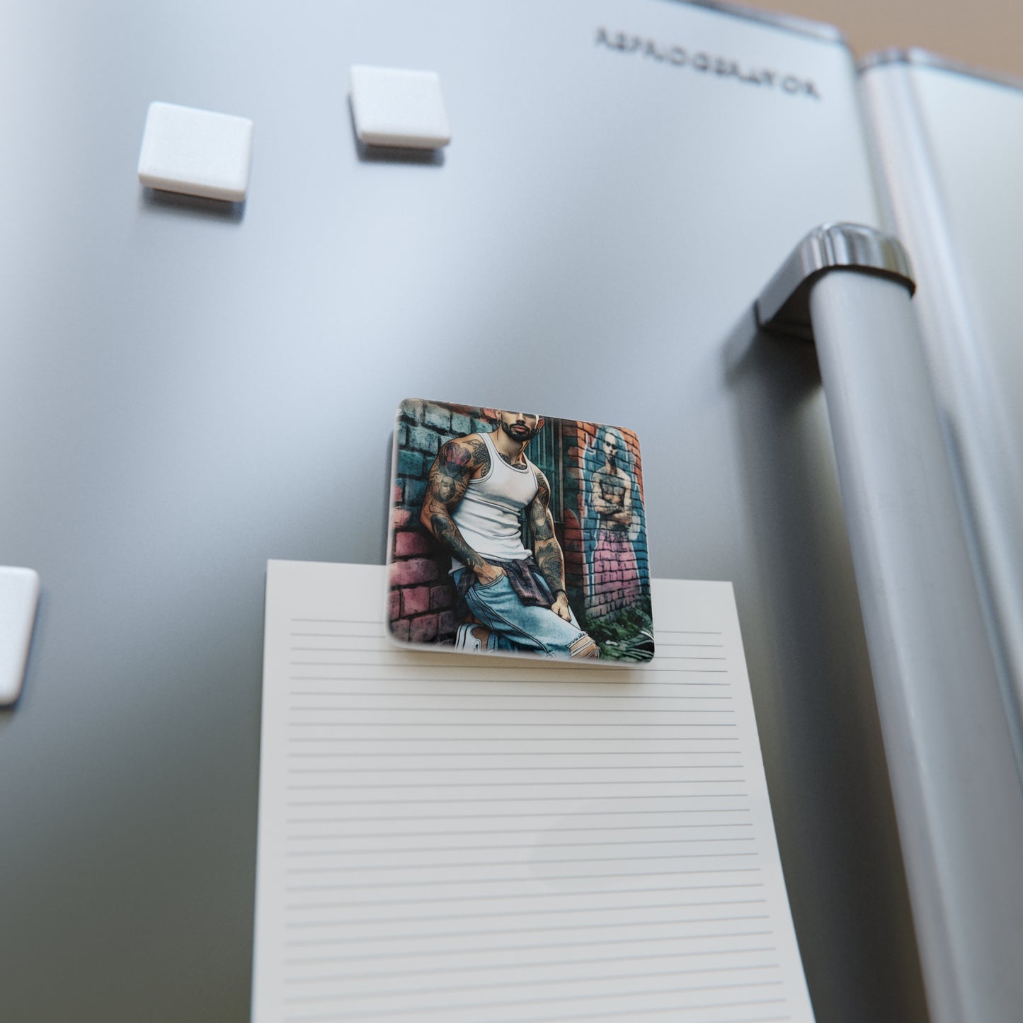 Marcus - Porcelain Magnet, Square