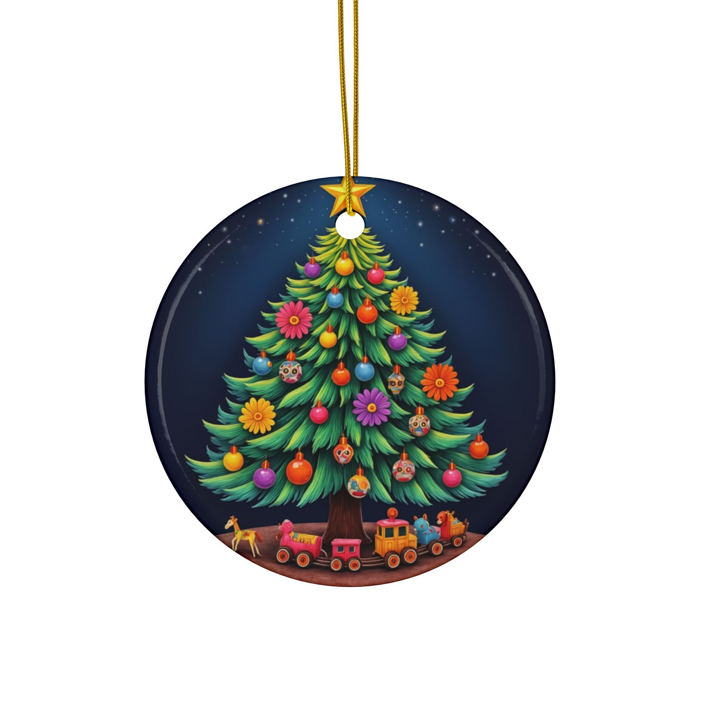 Navidad #4 - Ceramic Ornaments, 2-Side Print, (1pc, 3pcs)