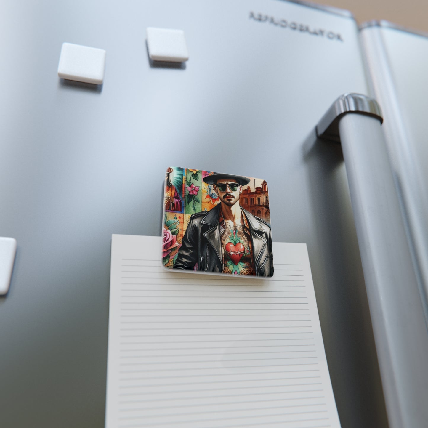 Joaquin #2 - Porcelain Magnet, Square