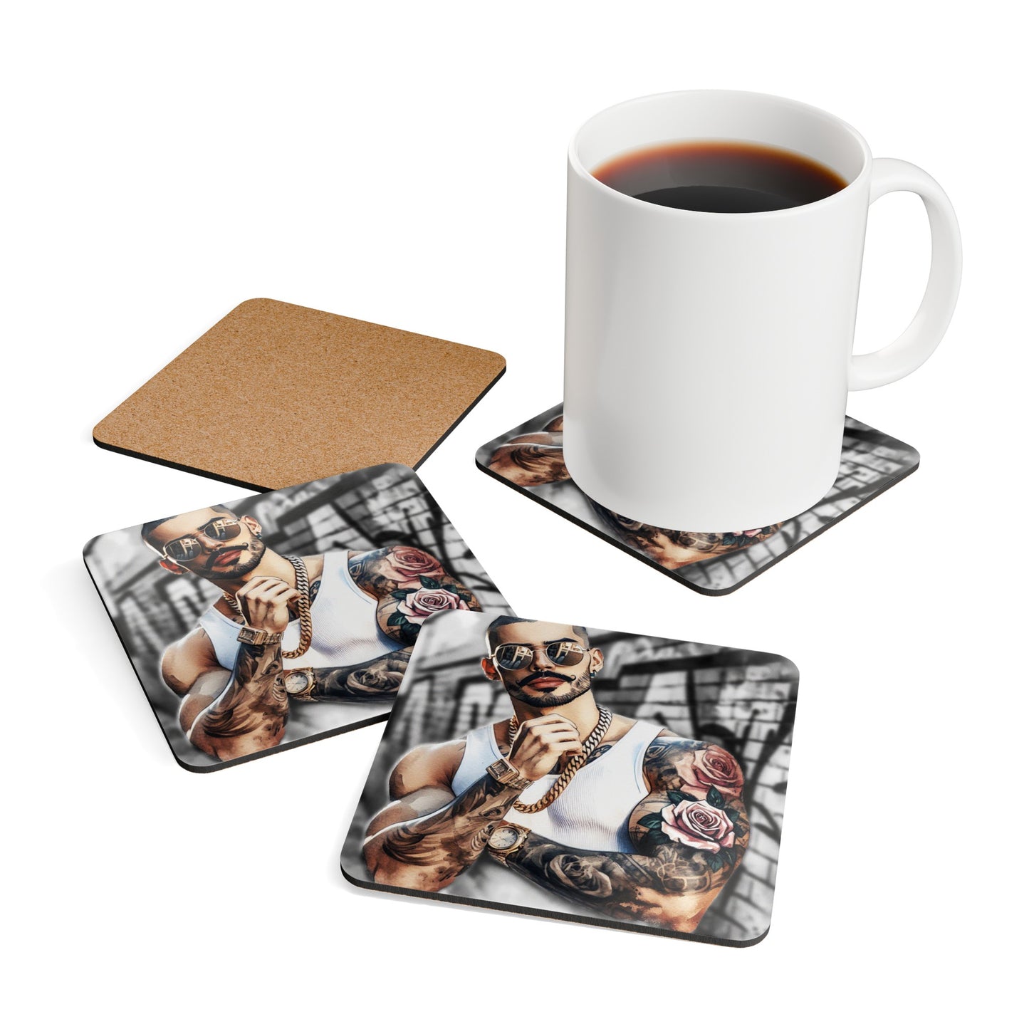 Adan - Corkwood Coaster Set