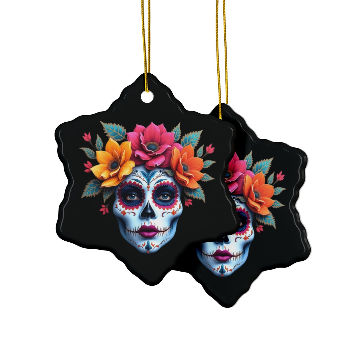 Catrina #3 - Ceramic Ornaments, 2-Side Print, (1pc, 3pcs, 5pcs, 10pcs)