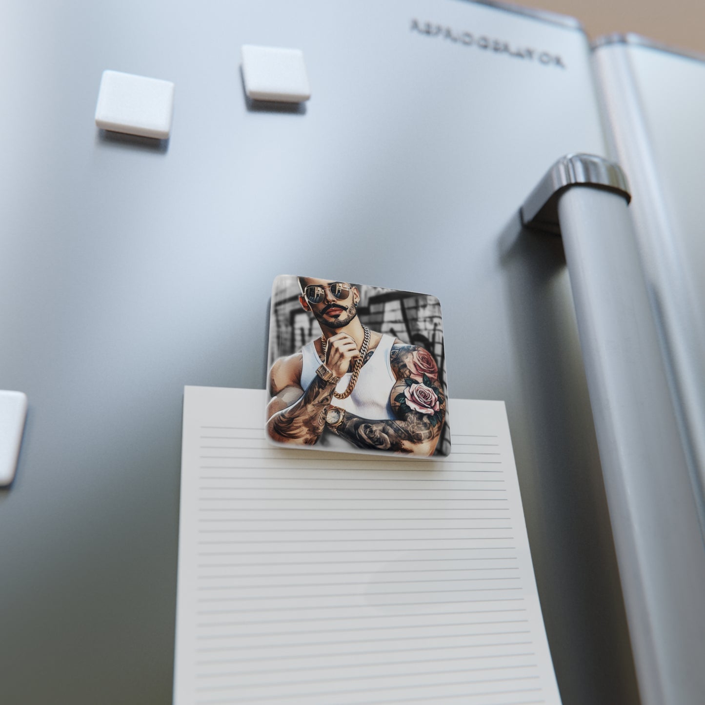 Adan - Porcelain Magnet, Square