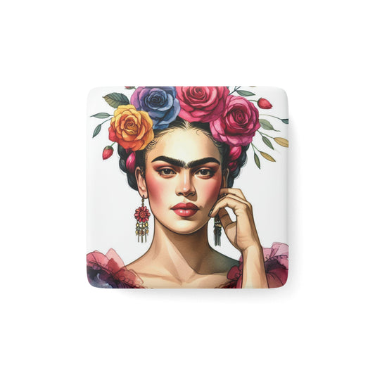 Frida Bonita - Porcelain Magnet, Square