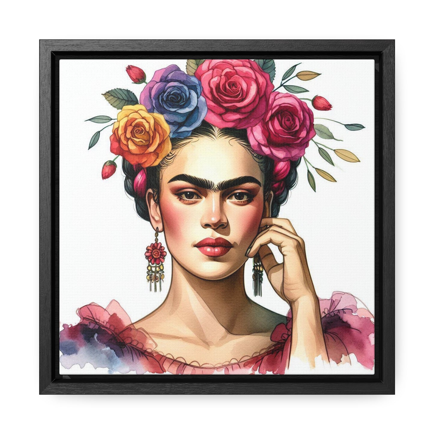 Frida Bonita - Gallery Canvas Wraps, Square Frame