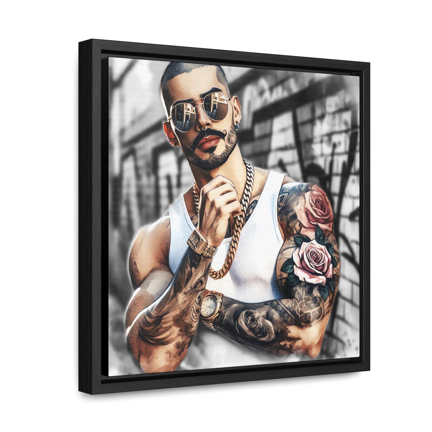 Adan - Gallery Canvas Wraps, Square Frame