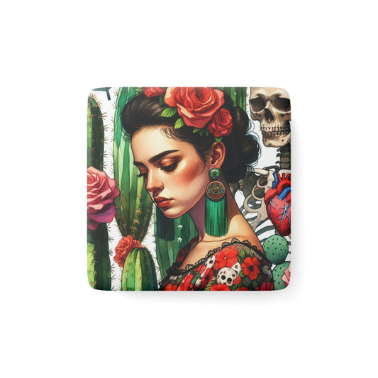 Paloma - Porcelain Magnet, Square