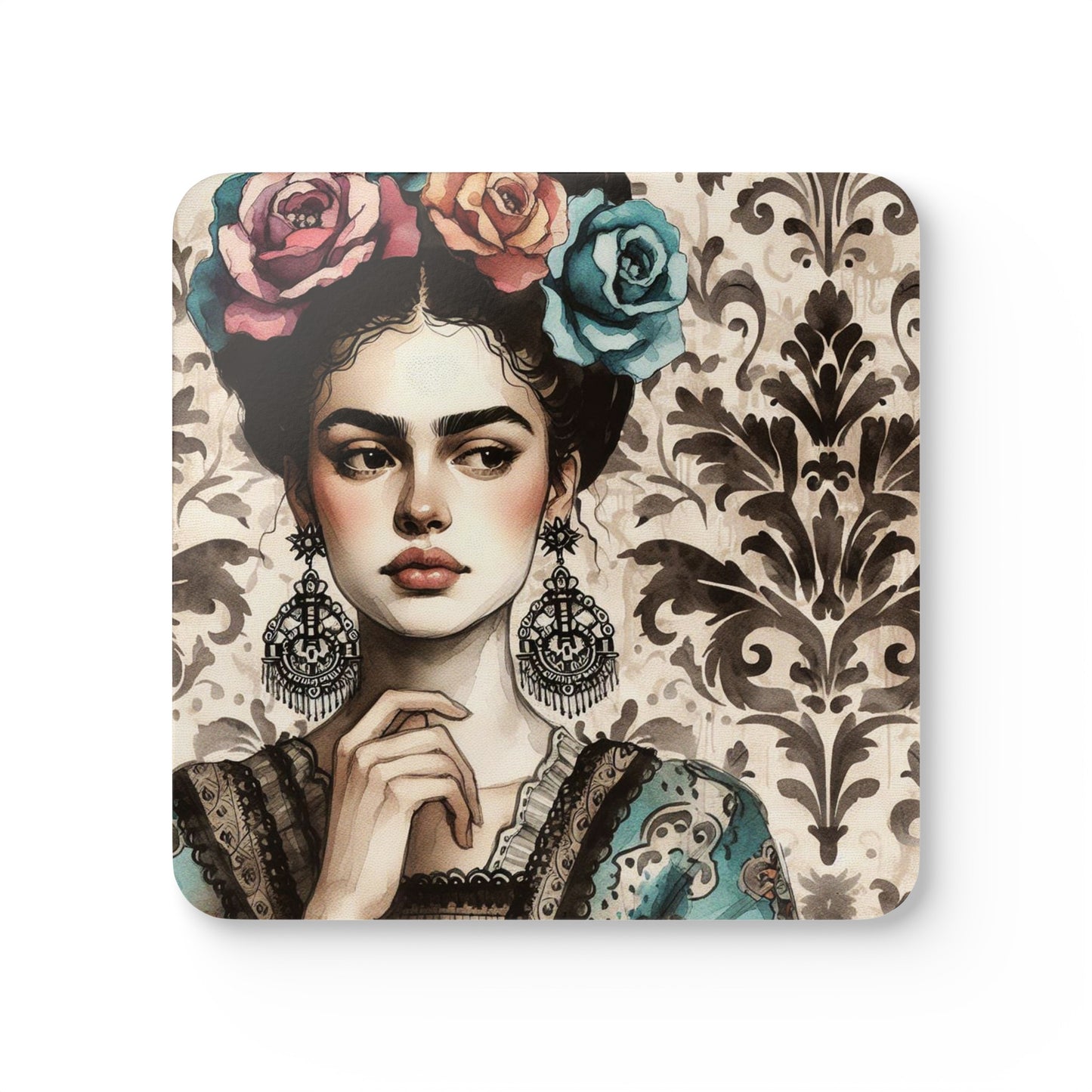 Frida Azul - Corkwood Coaster Set