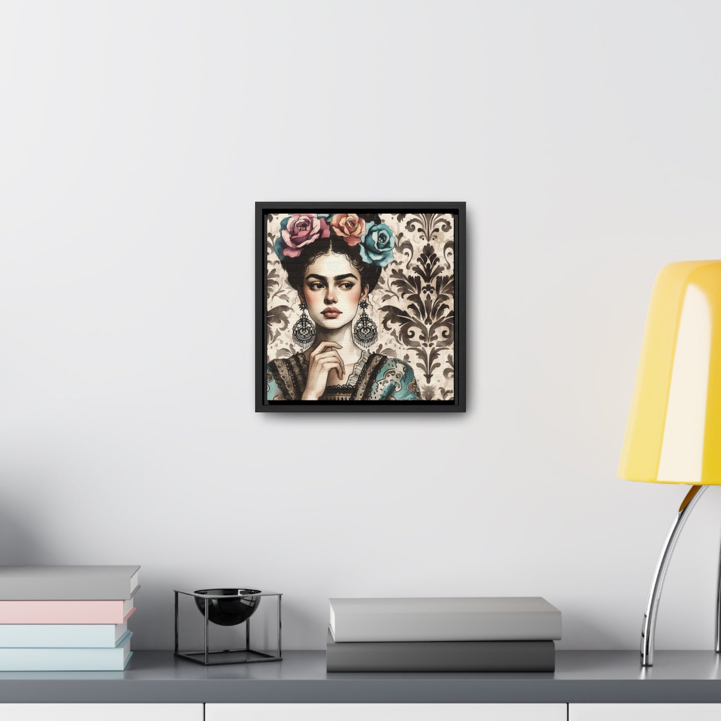 Frida Azul - Gallery Canvas Wraps, Square Frame