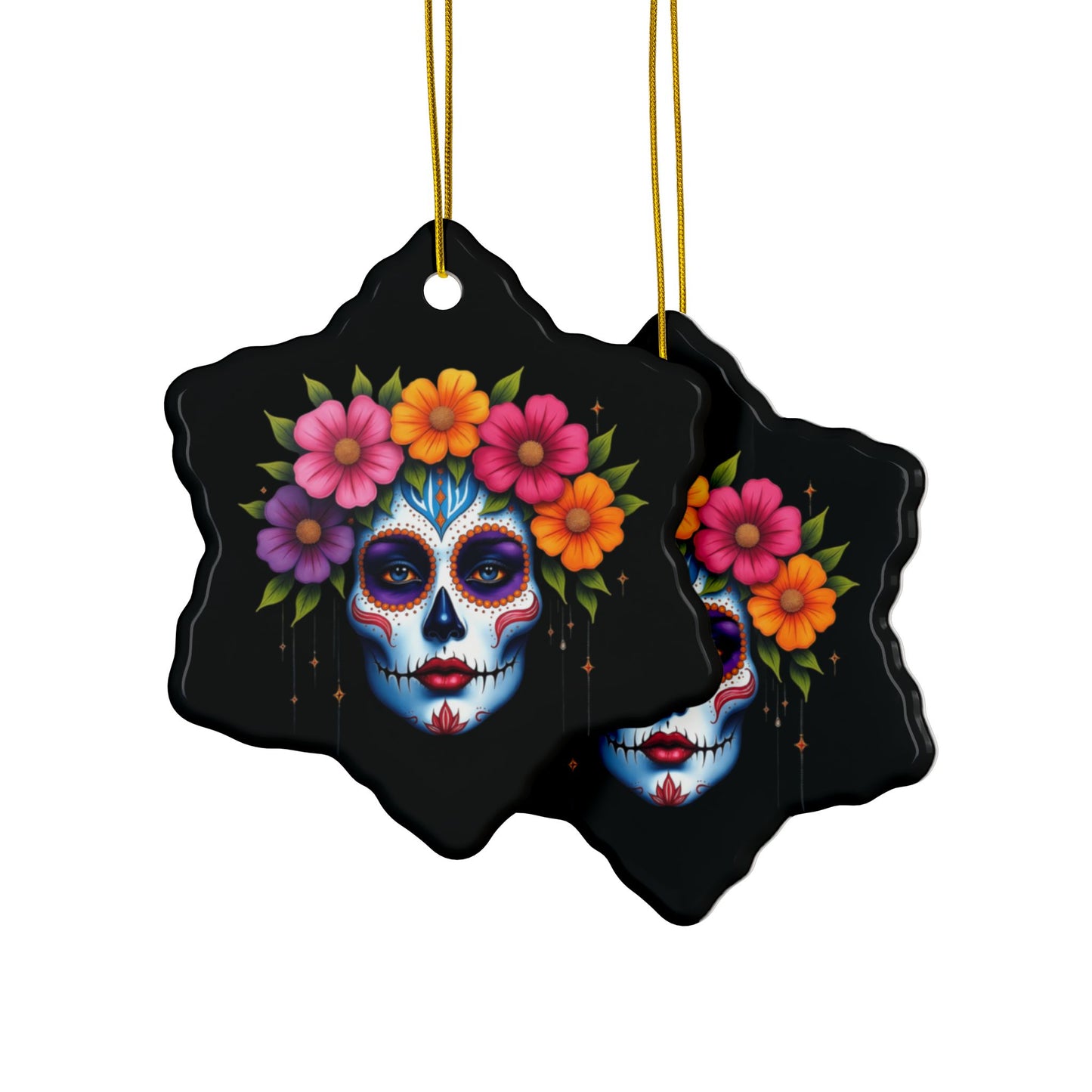 Catrina #2 - Ceramic Ornaments, 2-Side Print, (1pc, 3pcs, 5pcs, 10pcs)