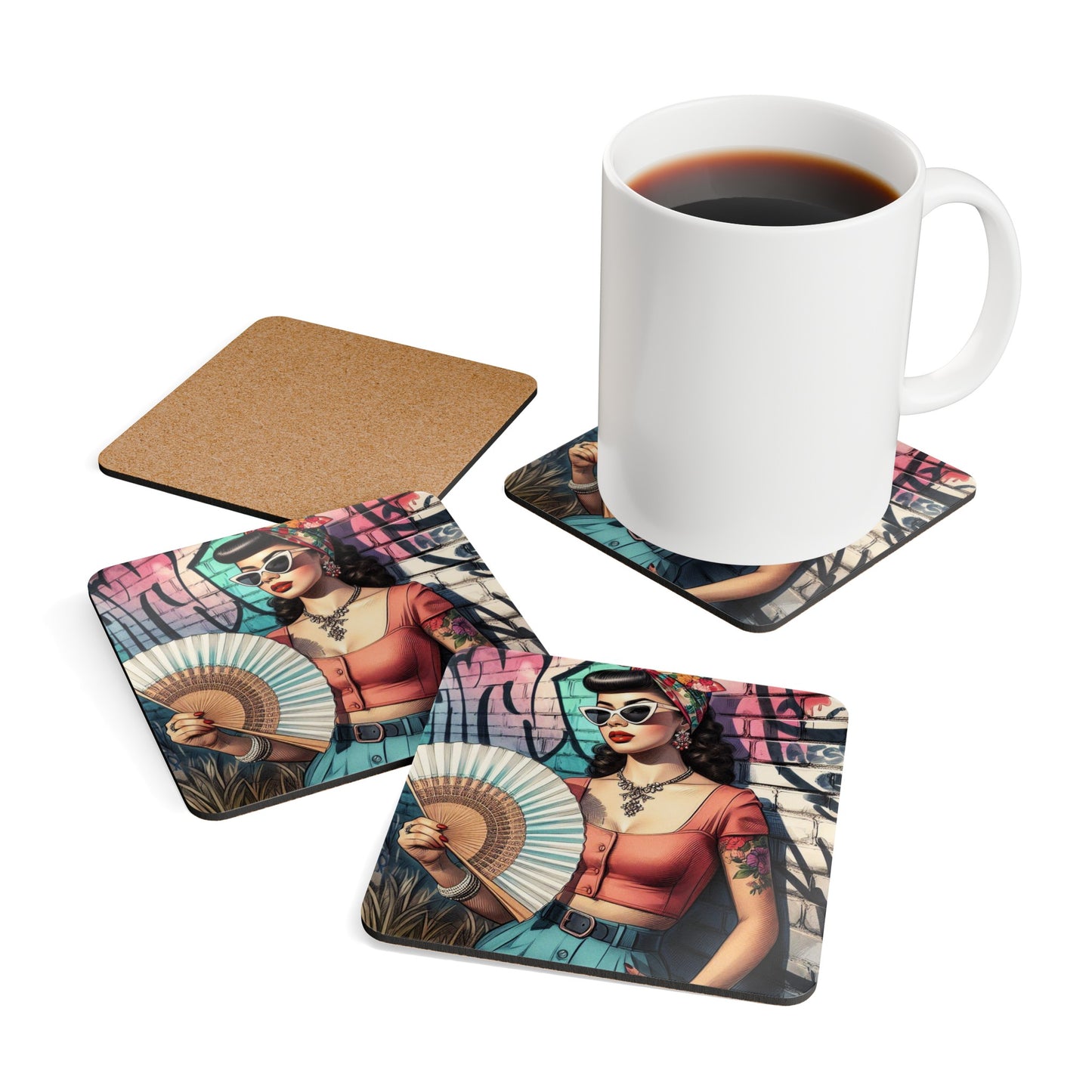 Alma - Corkwood Coaster Set