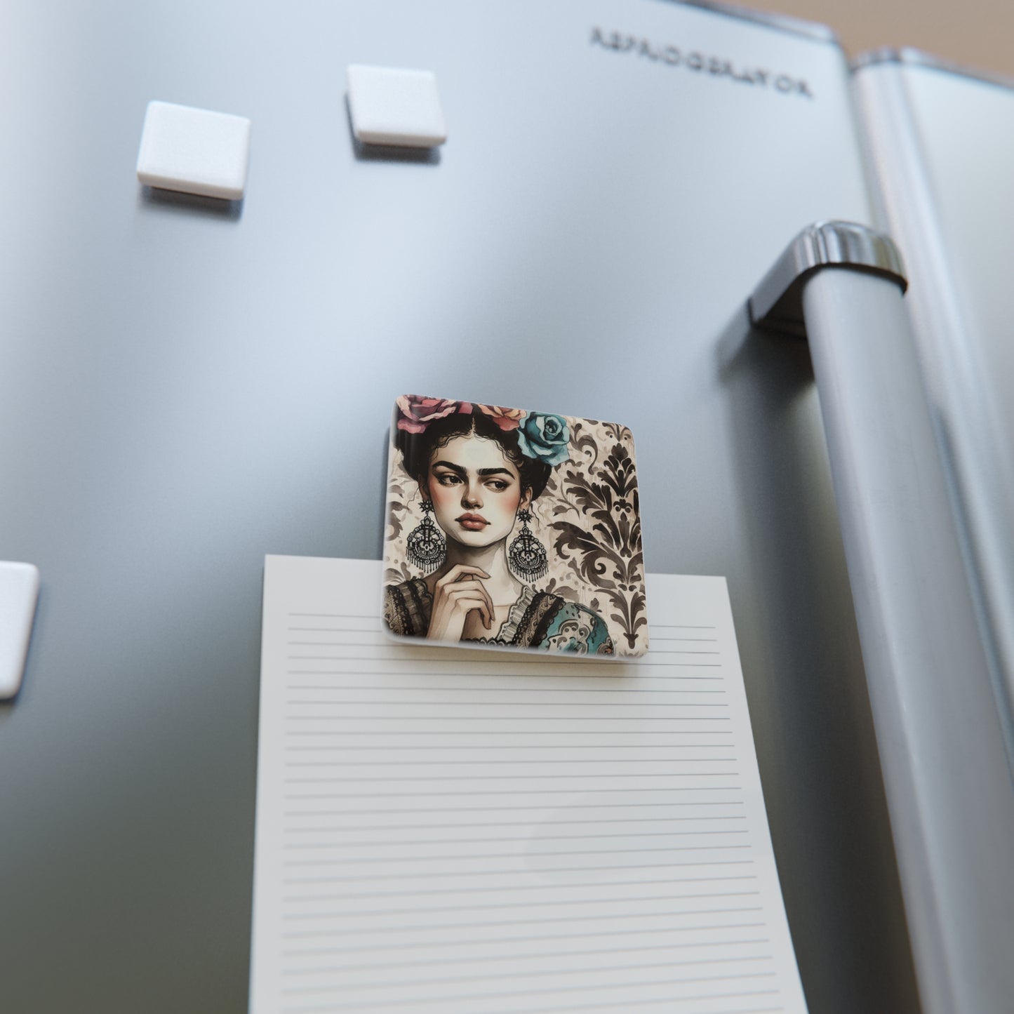 Frida Azul - Porcelain Magnet, Square