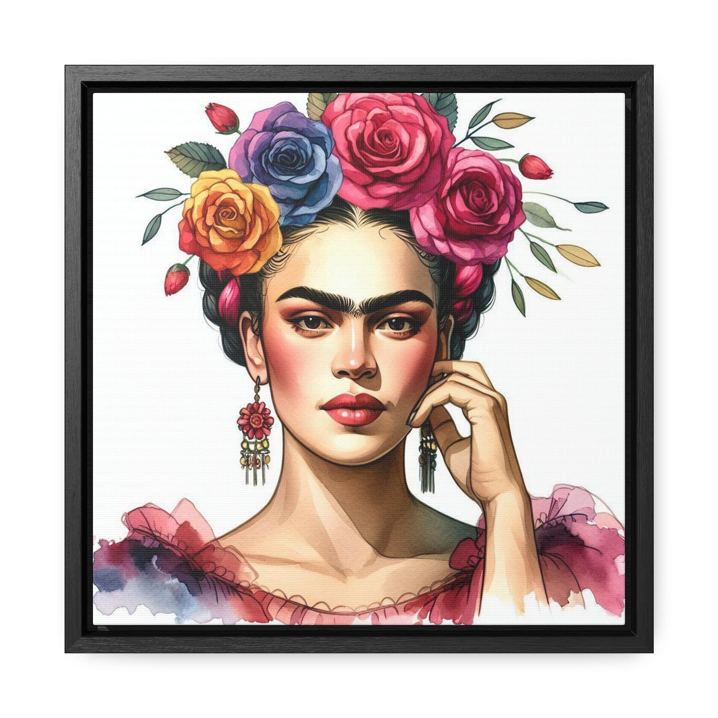 Frida Bonita - Gallery Canvas Wraps, Square Frame