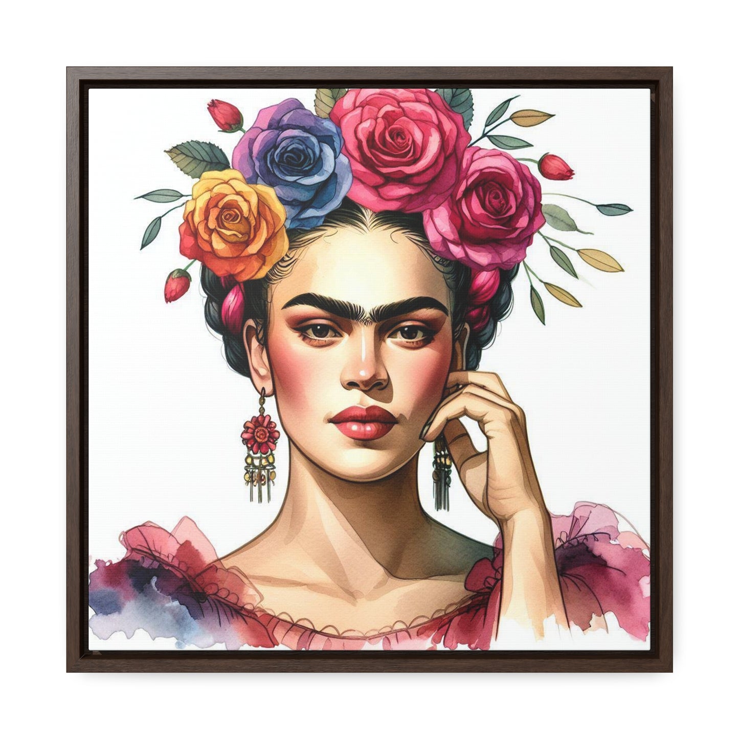 Frida Bonita - Gallery Canvas Wraps, Square Frame