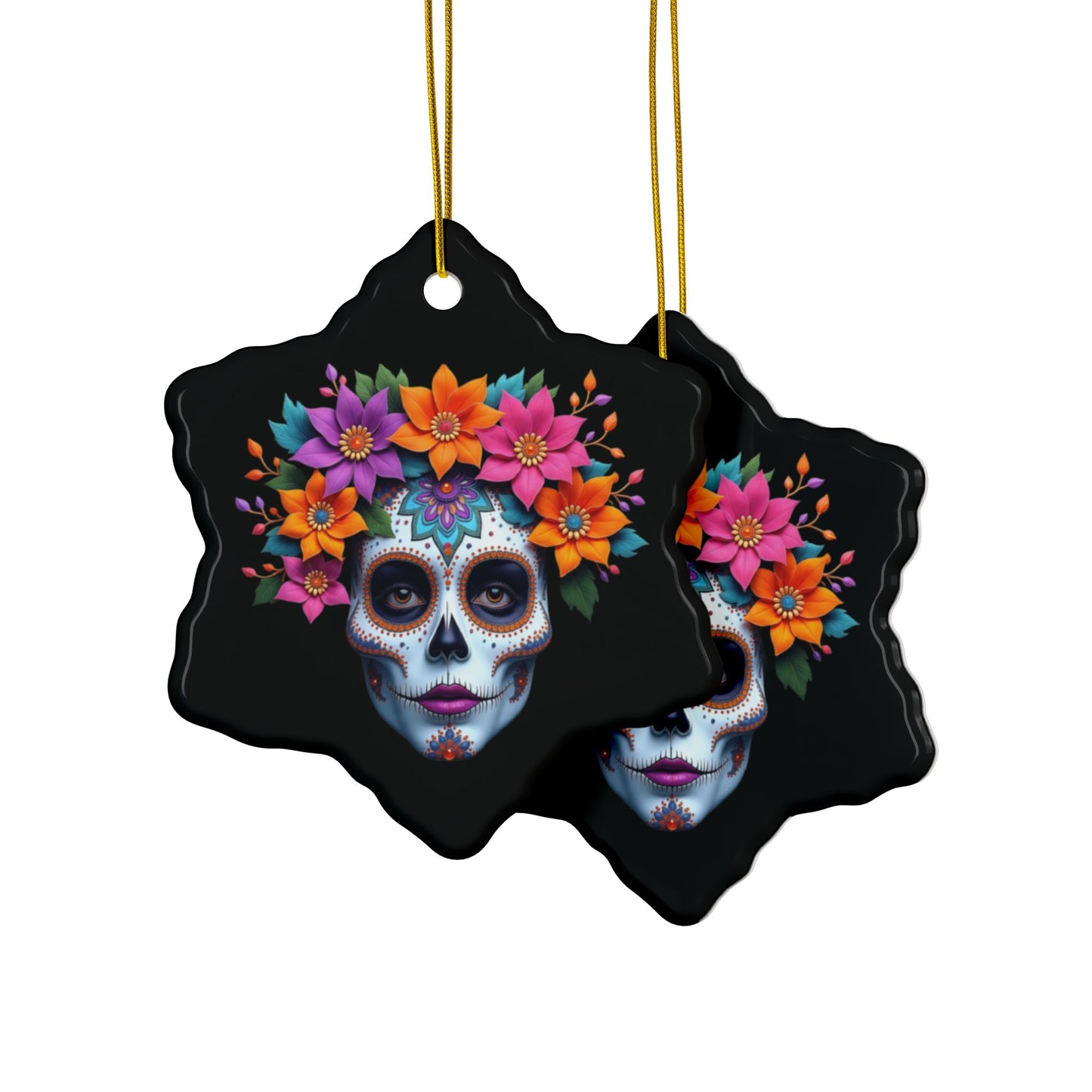 Catrina #4 - Ceramic Ornaments, 2-Side Print, (1pc, 3pcs, 5pcs, 10pcs)