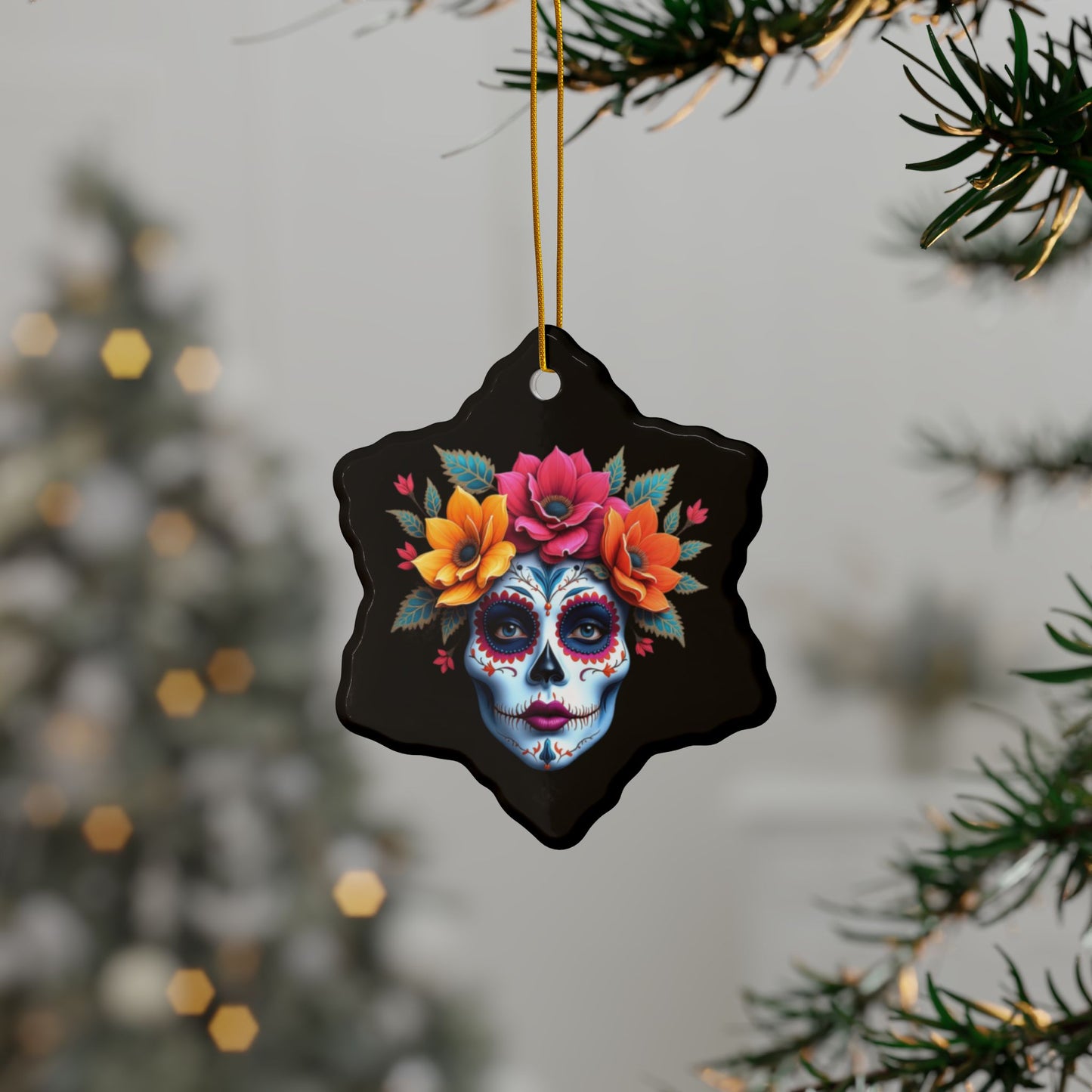 Catrina #3 - Ceramic Ornaments, 2-Side Print, (1pc, 3pcs, 5pcs, 10pcs)