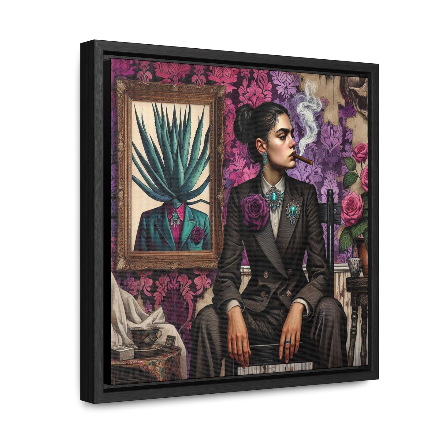 Frida Surrealista - Gallery Canvas Wraps, Square Frame