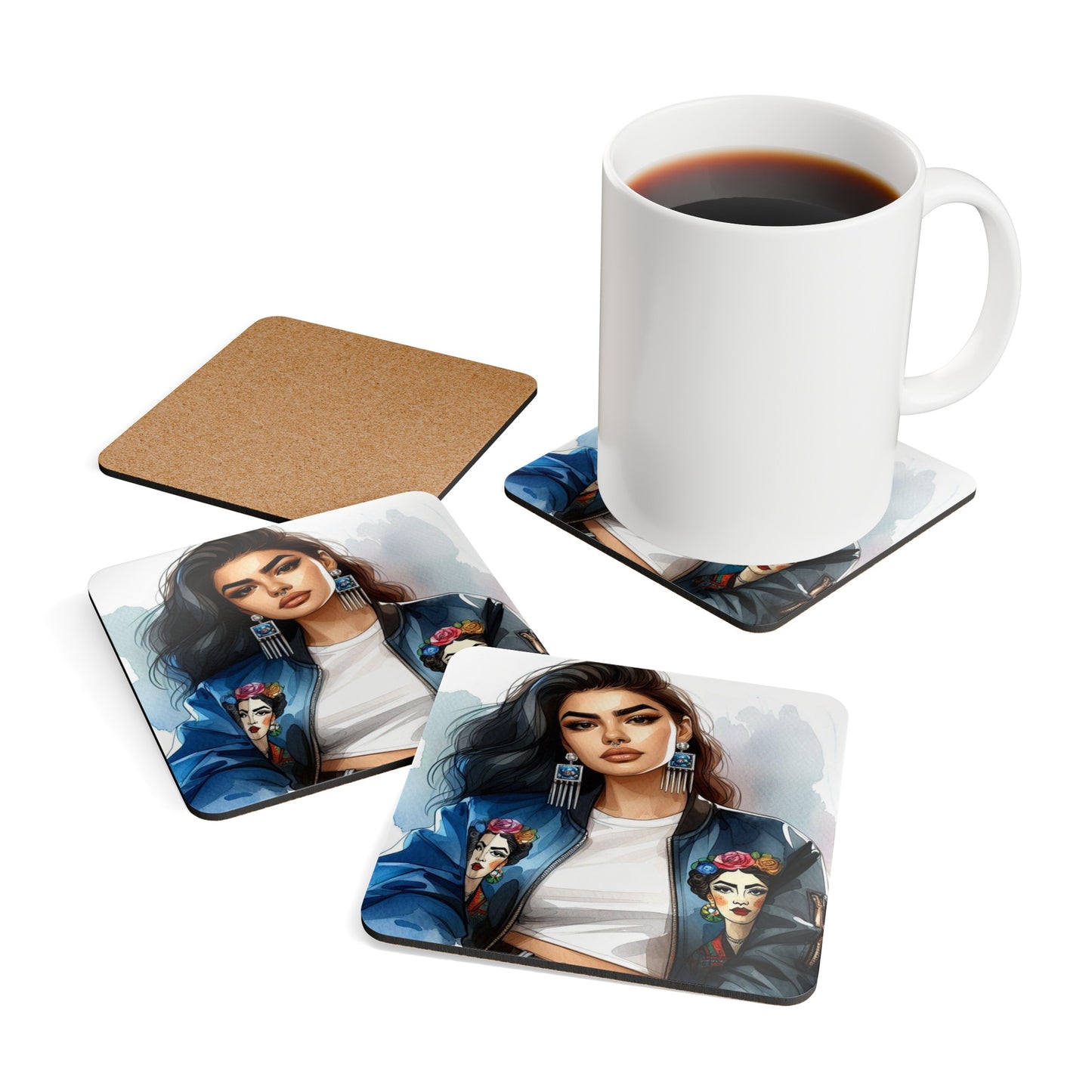 Bianca - Corkwood Coaster Set