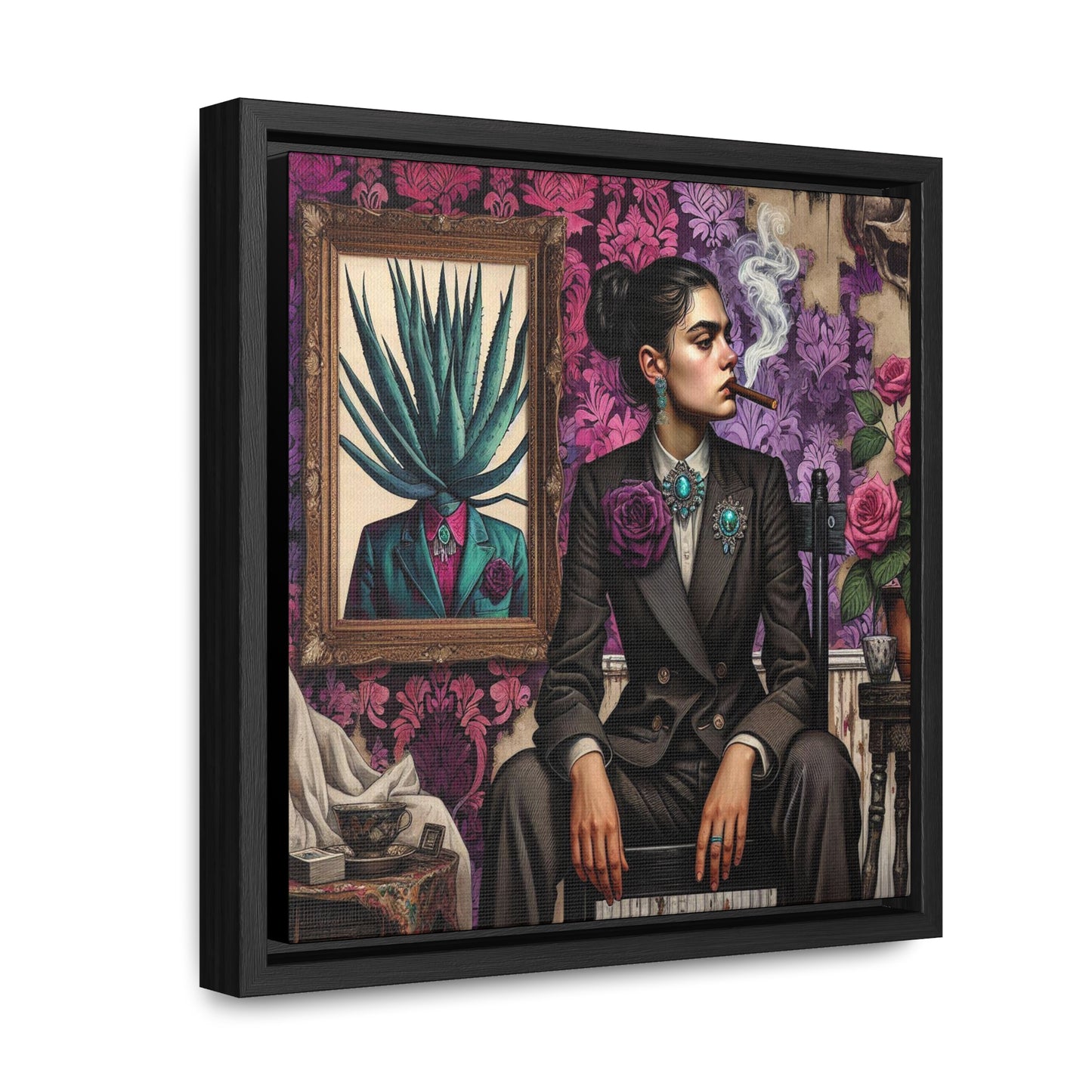 Frida Surrealista - Gallery Canvas Wraps, Square Frame