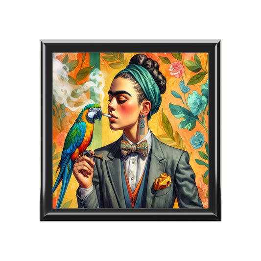 Frida w/Parrot - Jewelry Box