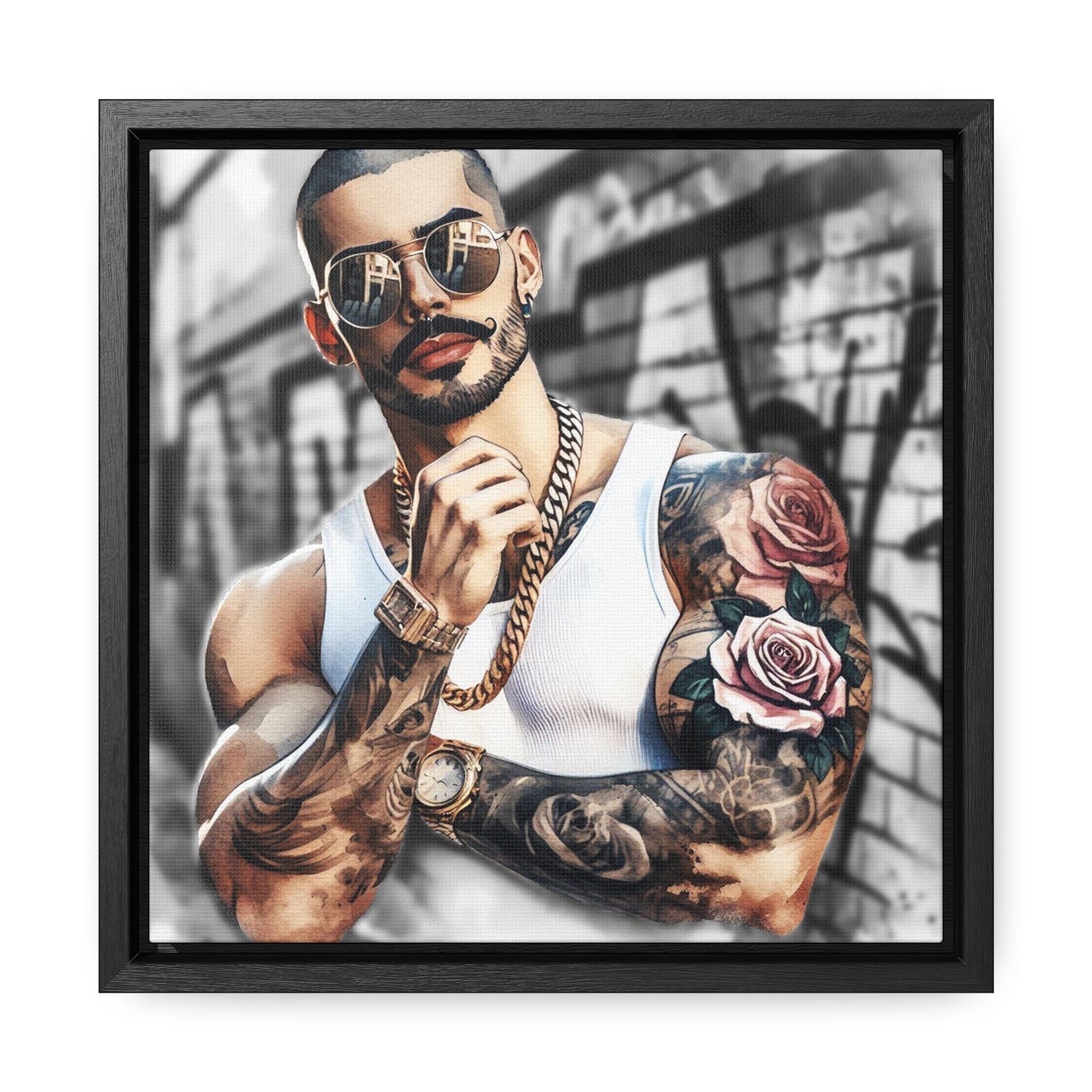 Adan - Gallery Canvas Wraps, Square Frame