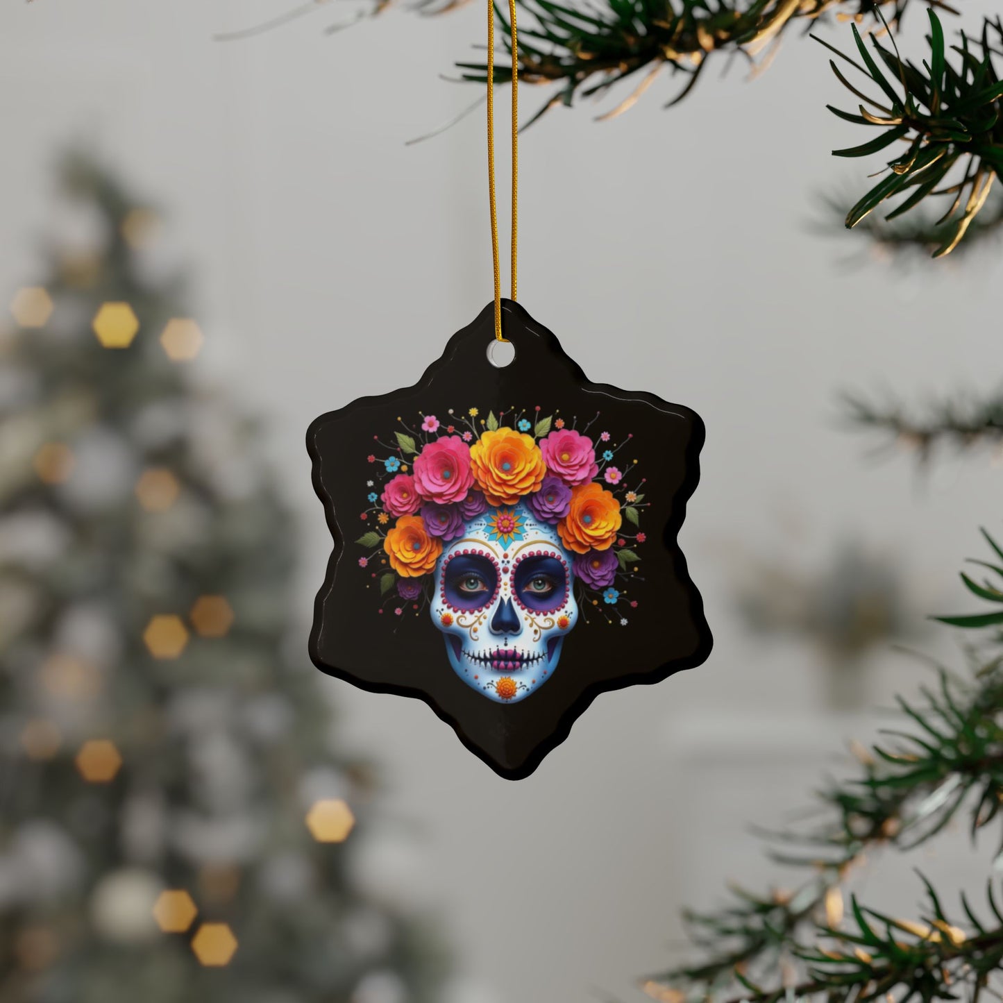 Catrina #1 - Ceramic Ornaments, 2-Side Print, (1pc, 3pcs, 5pcs, 10pcs)