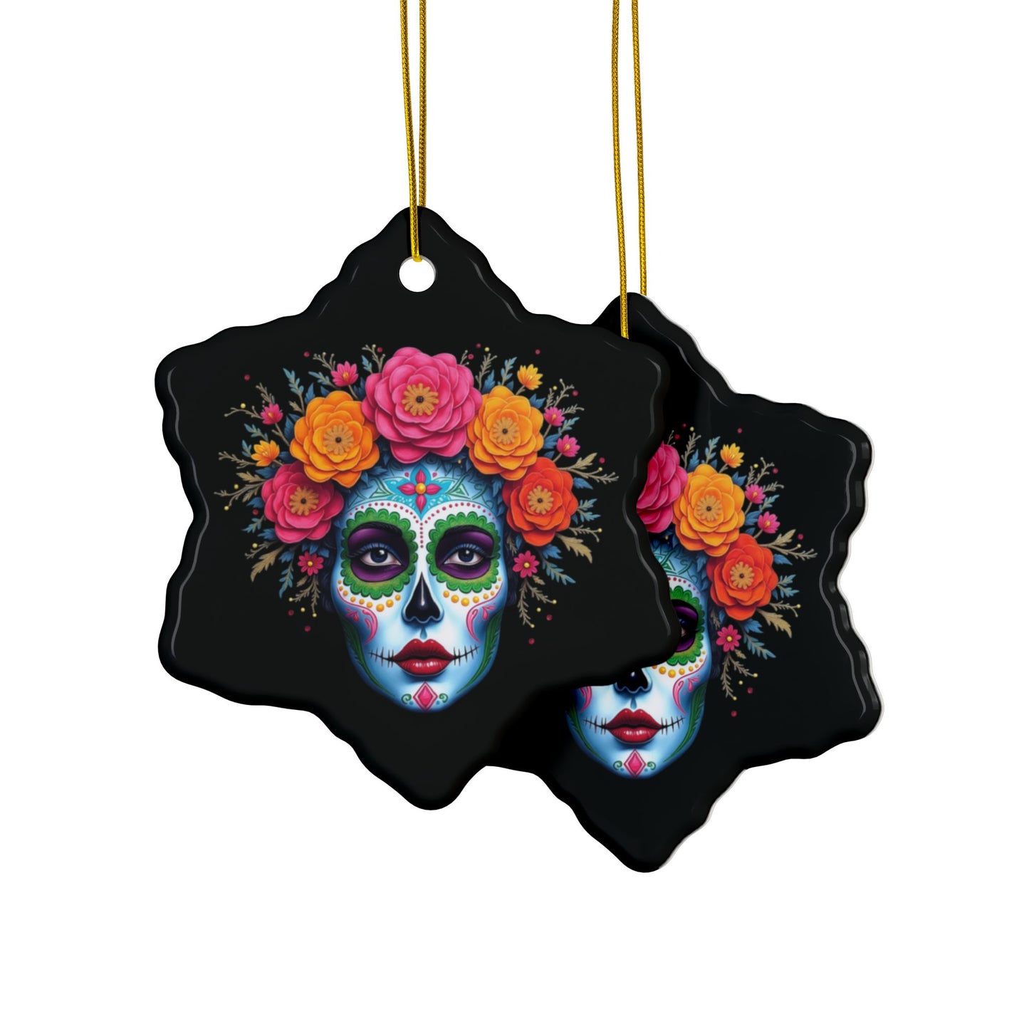 Catrina #5 - Ceramic Ornaments, 2-Side Print, (1pc, 3pcs, 5pcs, 10pcs)