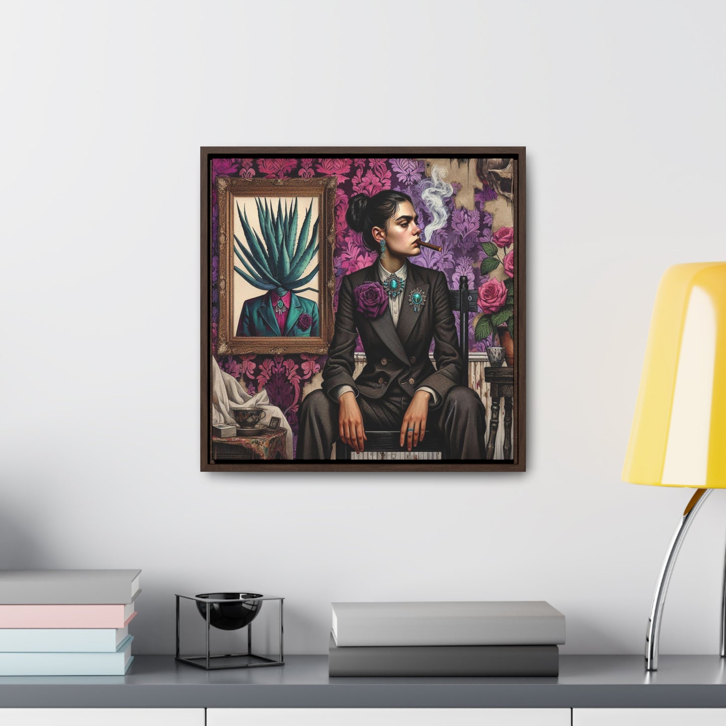 Frida Surrealista - Gallery Canvas Wraps, Square Frame