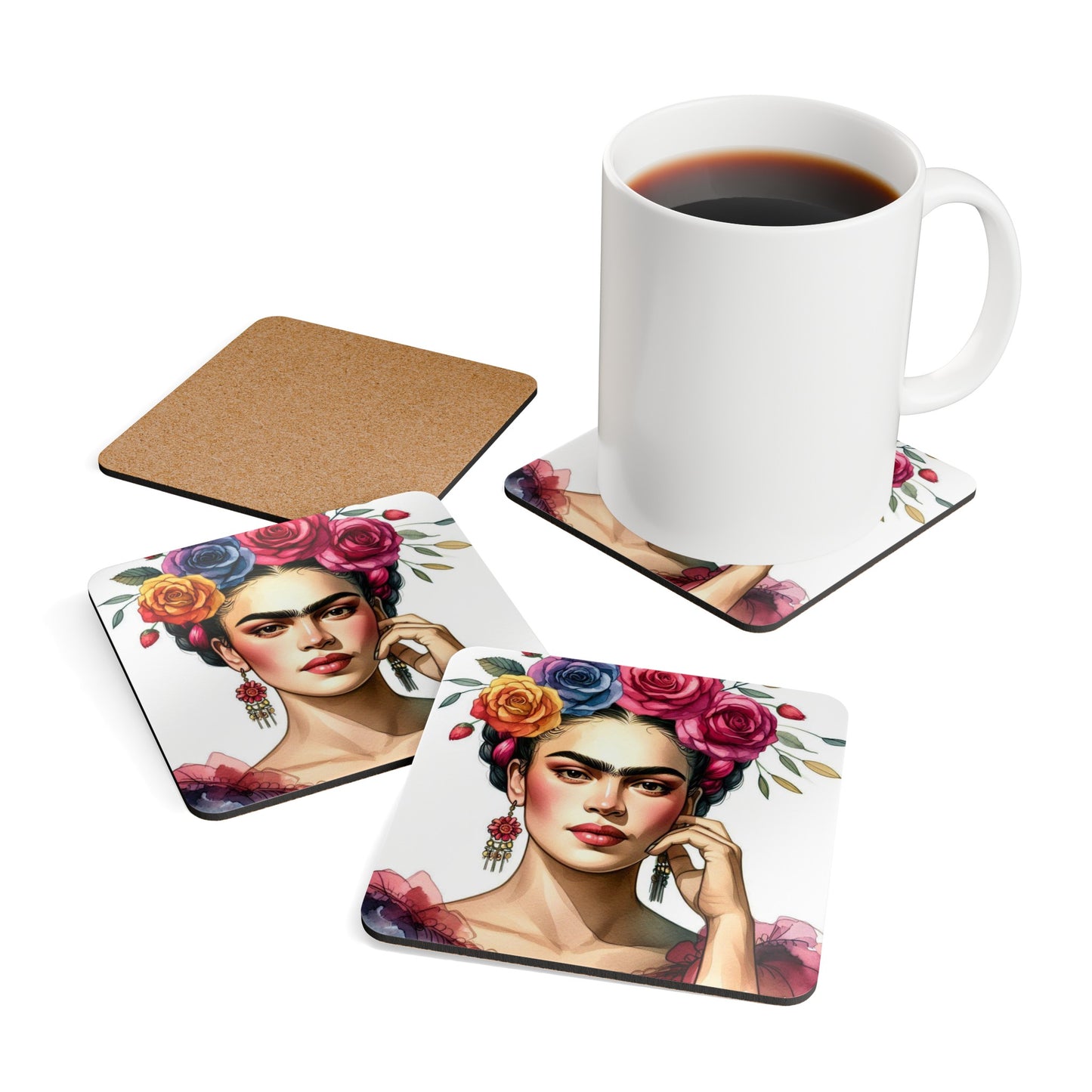 Frida Bonita - Corkwood Coaster Set