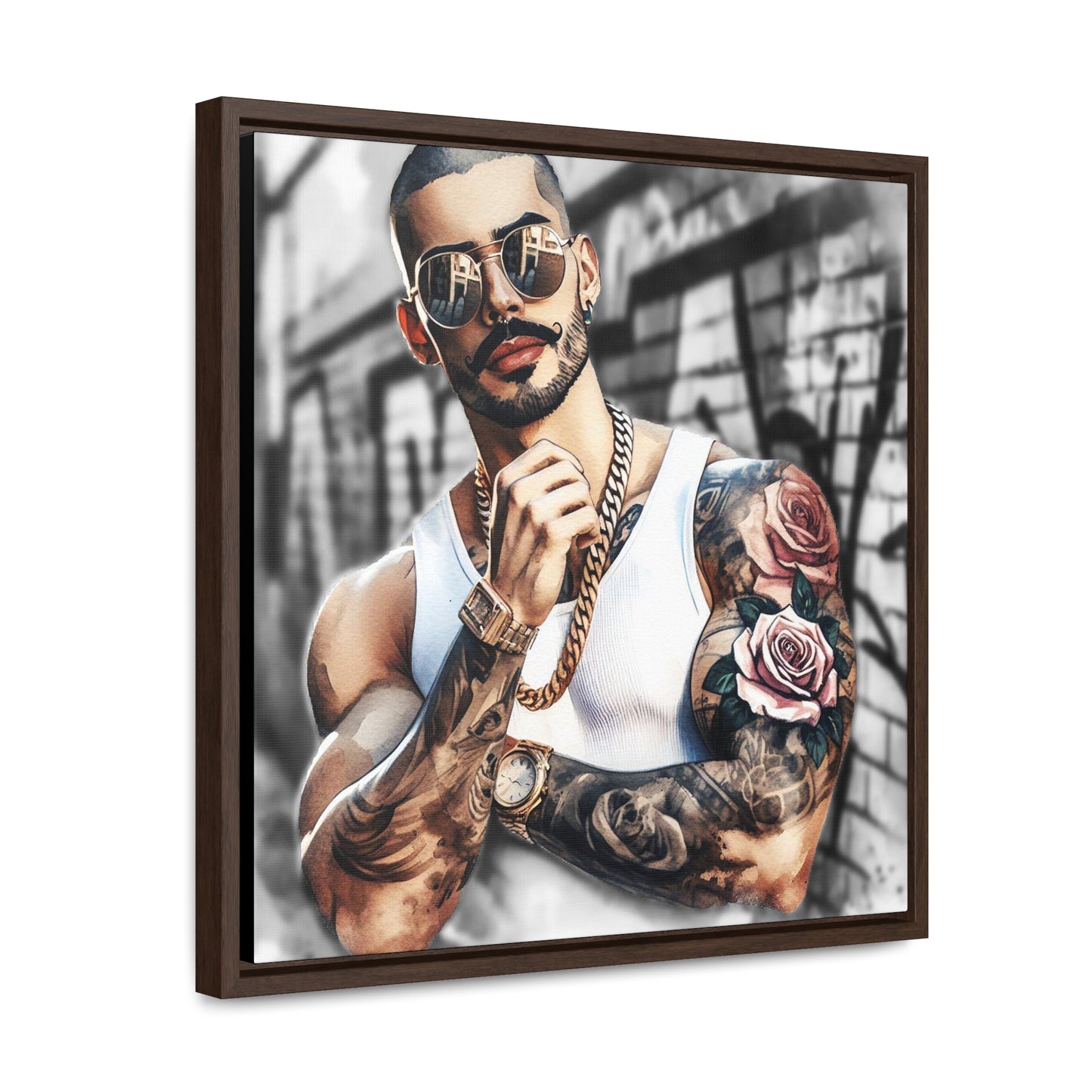 Adan - Gallery Canvas Wraps, Square Frame