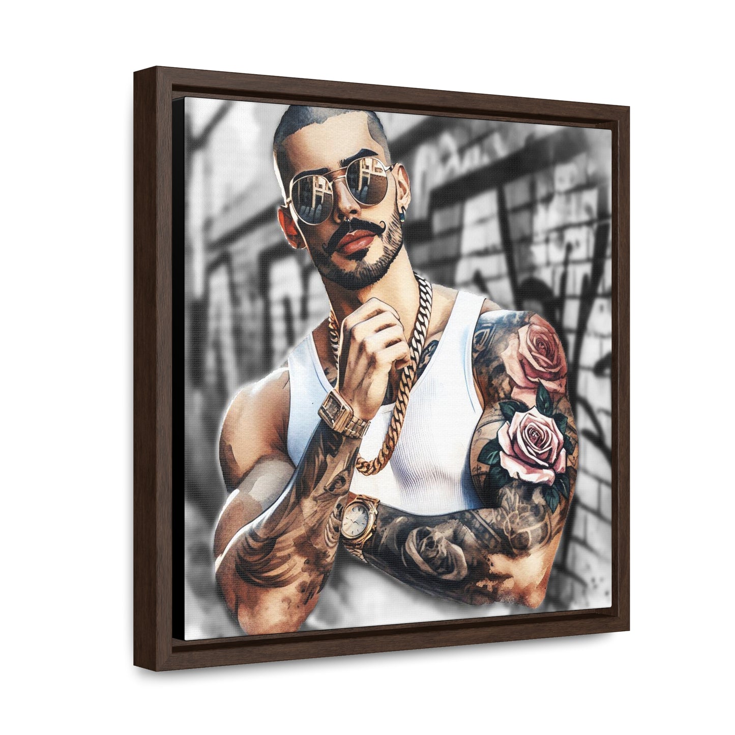 Adan - Gallery Canvas Wraps, Square Frame